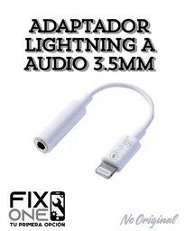 Adaptador Lightning A Audio 3.5mm