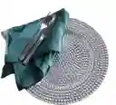 Plato Base 33 Cms Plateada Martillada, Plato De Carga