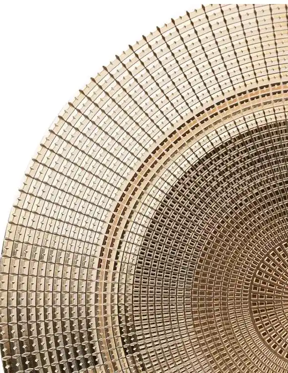 Plato Base 33 Cms Trenza, Bandeja De Carga, Plato Elegante, Plato De Lujo