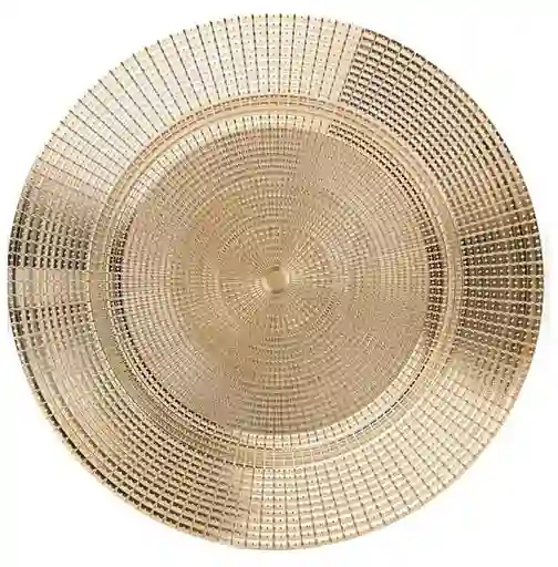 Plato Base 33 Cms Trenza, Bandeja De Carga, Plato Elegante, Plato De Lujo