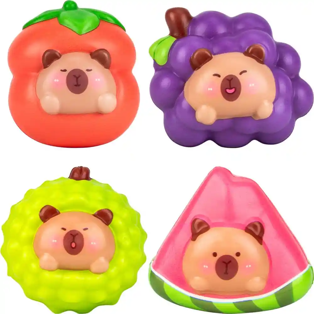 Squishy Antiestres Frutas Capibara Capybara Diversion Juguete Figura Apretar 8 Cm