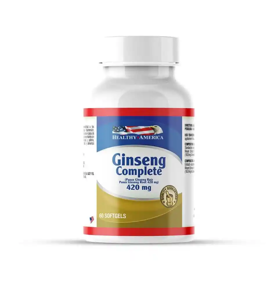 Ginseng Complete 420 Mg 60 Softgels Healthy America