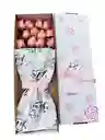 Flores De Rosas Rosadas En Caja X12 Unidades