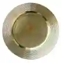 Plato Base 33 Cms Dorado Circulos,platos De Carga, Platos De Lujo, Elegantes