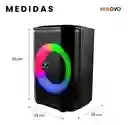 Parlante Bluetooth Volk 8 Rgb Con Micrófono Tws Recargable Control Remoto 8000w Pmpo