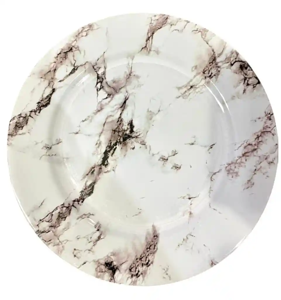 Plato Base 33 Cms Mármol Cafe, Platos De Carga,platos Elegantes