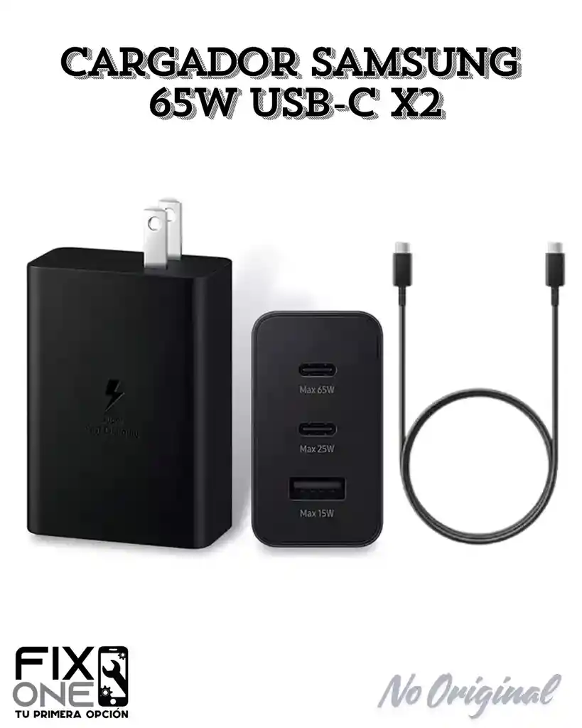 Cargador Samsung 65w Usb-c X2