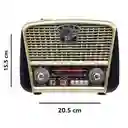 Radio Retro Portátil Beckplay Bp-r103bts 3 Bandas Con Bluetooth, Panel Solar Y Usb