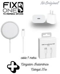 Cargador Inalambrico + Cabezal+ Cable 1 M