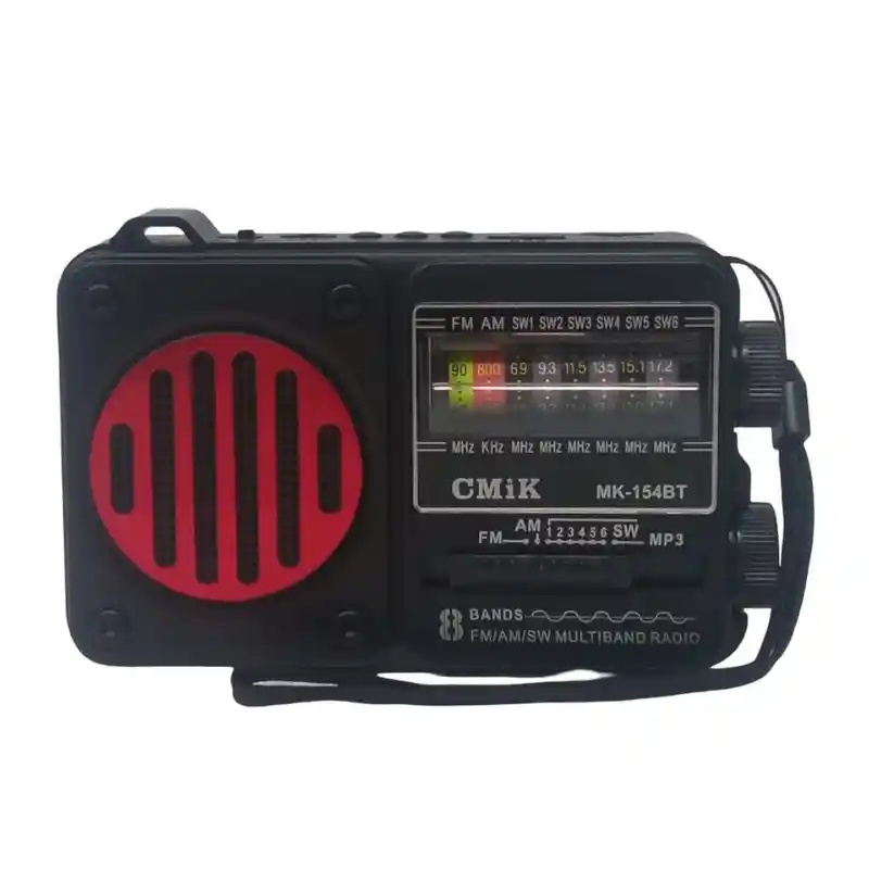 Radio Portátil Cmik Mk-154bt Bluetooth 3 Bandas Con Linterna Led Y Usb