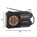 Radio Portátil Cmik Mk-154bt Bluetooth 3 Bandas Con Linterna Led Y Usb