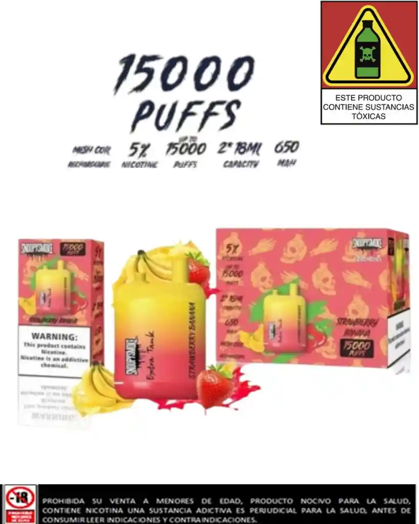 Vapo Snoopy Strawberry Banana 15.000 Puffs