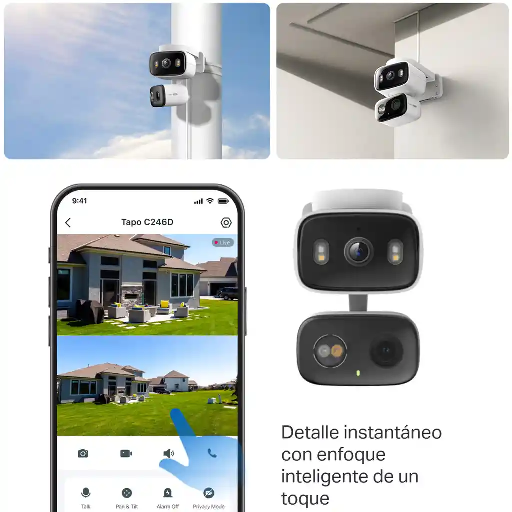 Cámara Seguridad Wifi Con Doble Lente 2k Tp-link Tapo C246d