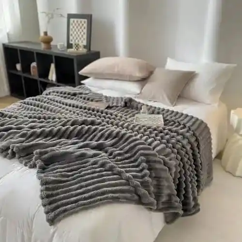 Cobija Manta Cobija Térmica Con Textura Cama Doble (mantas Para El Frio)