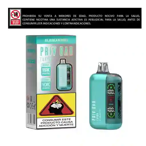 Vape Priv Bar Alaska Mint 15.000 Puffs