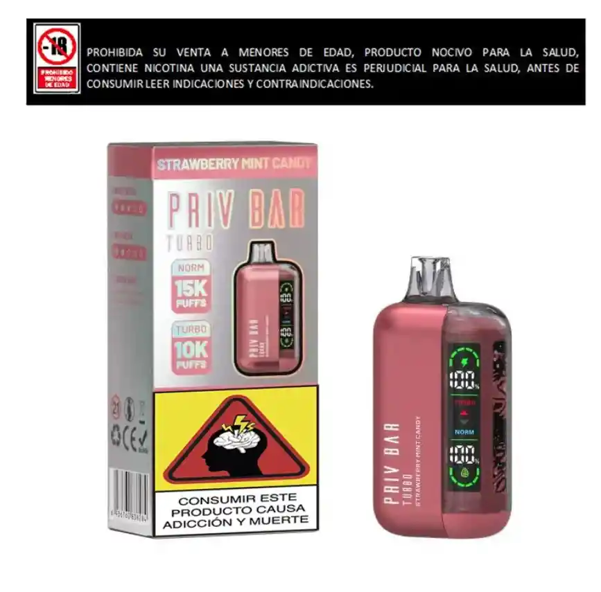 Vapo Priv Bar Strawberry Mint Candy