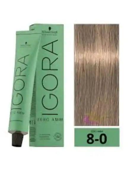 Igora Zero Amm Tinte 8-0 Rubio Claro Natural