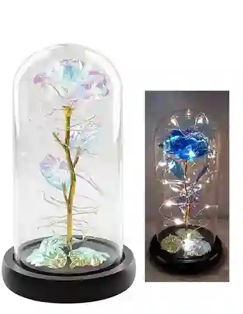 Rosa Eterna Con Led Para Regalo