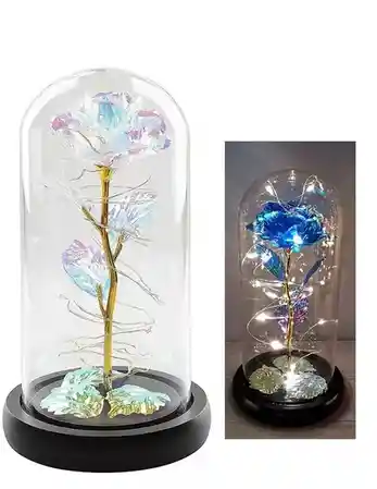 Rosa Eterna Con Led Para Regalo