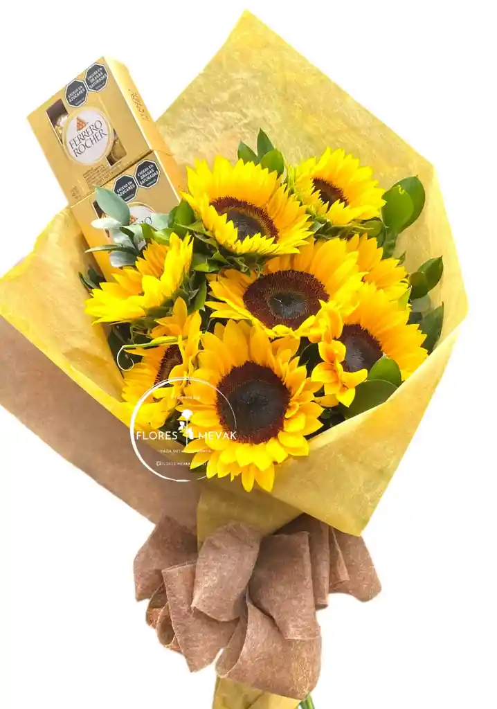 Flores Girasoles En Ramillete- Para Ti