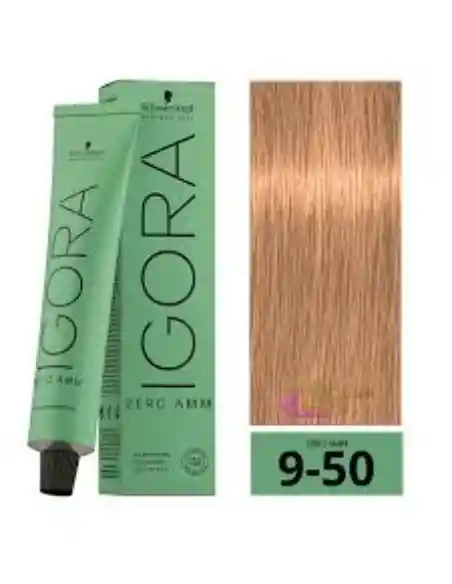 Igora Zero Amm Tinte 9-50 Rubio Muy Claro Dorado Natural