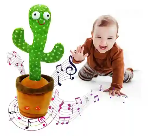 Cactus Bailarín Con Grabador Y Temas Musicales