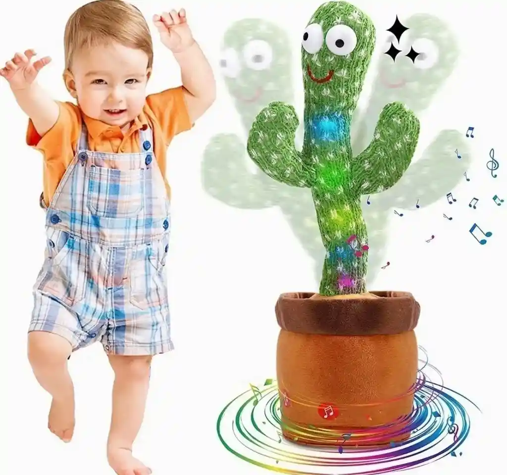 Cactus Bailarín Con Grabador Y Temas Musicales