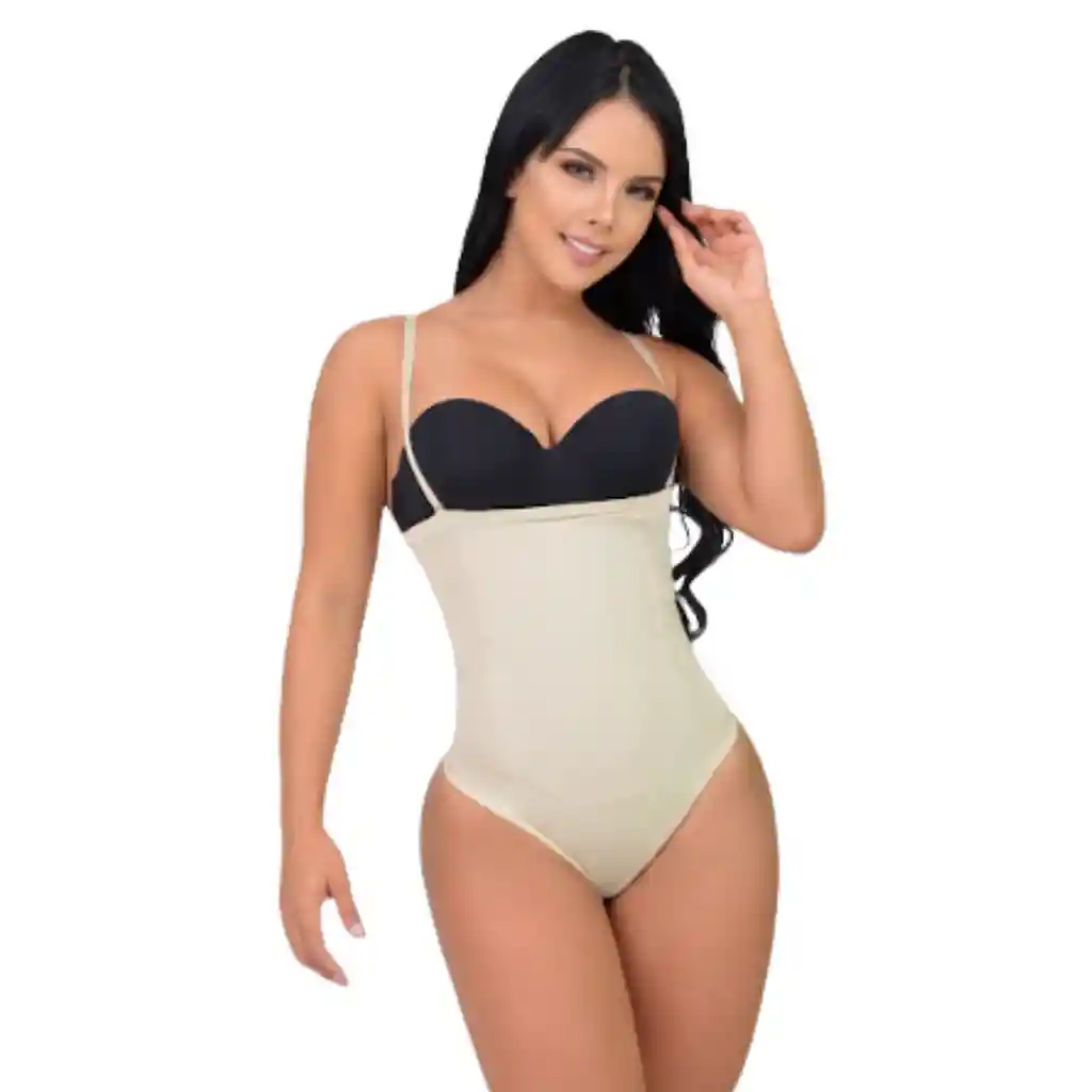 6054-body Strapless Moldeador Termoreductor Color: Beige Talla:sm
