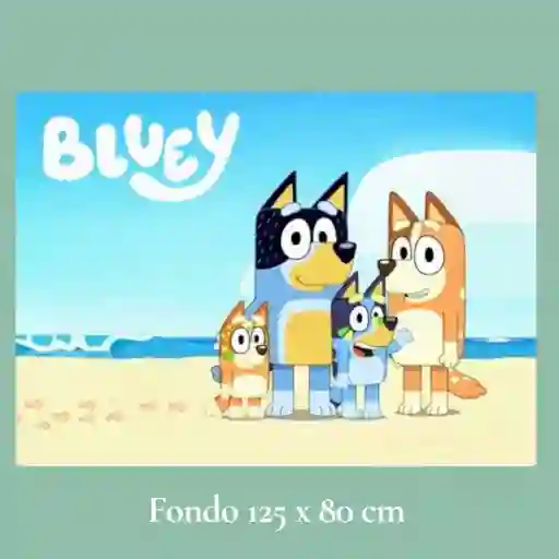 Fondo Decorativo De Bluey Para Cumpleaños 125x80cm Aventura Mágica