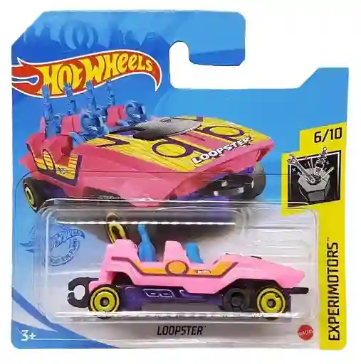 Hot Wheels Loopster Experimotors 6/10 - Grx77 - Tarjeta Corta - Rosa - Mattel 2021