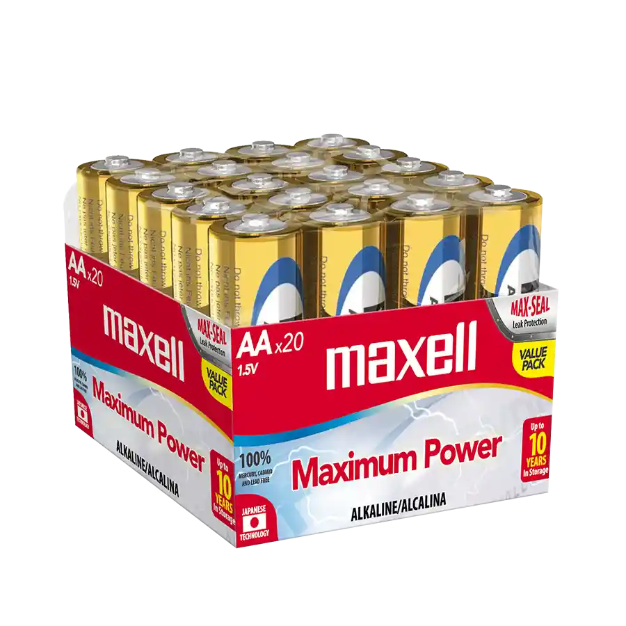 Bateria Alcalina Maxell Aa Pack 20unidades
