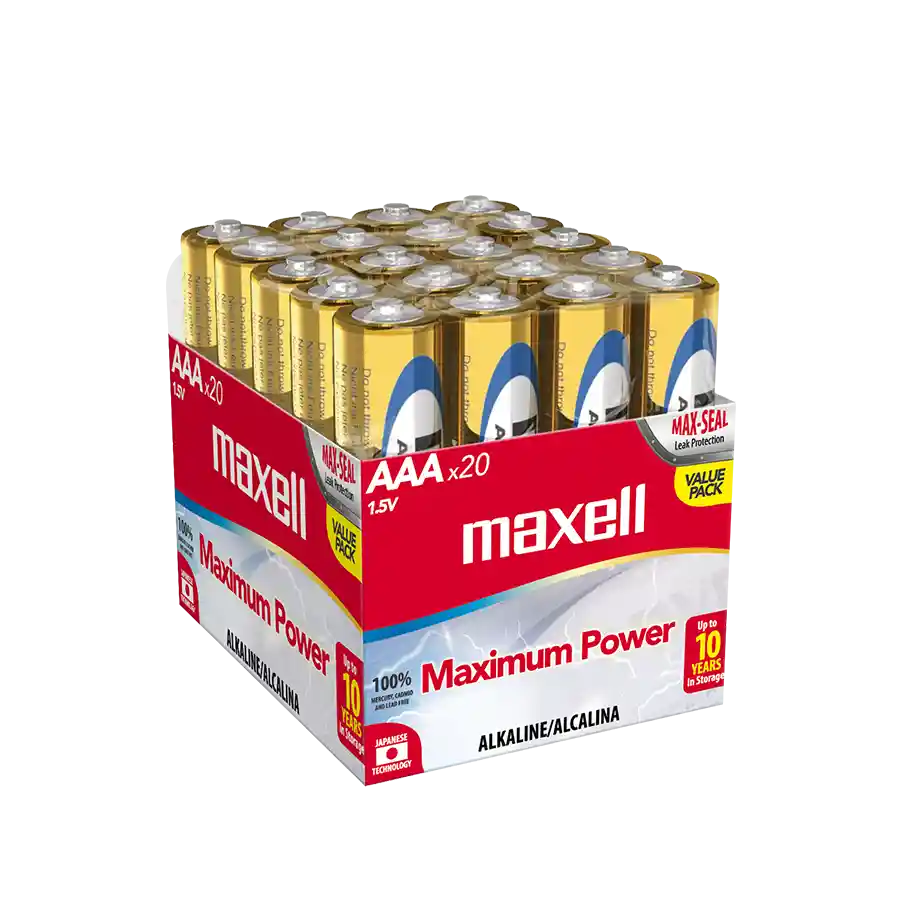 Bateria Alcalina Maxell Aaa Pack 20unidades