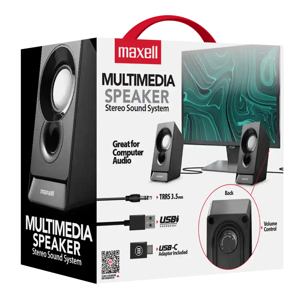 Bocina Maxell Multimedia 3.5mm / Usb - Usb-c