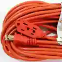 Extension Electrica Industrial Y Casa X15 Metros Color Naranja