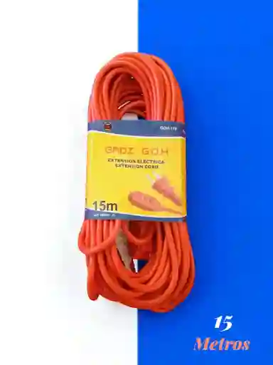 Extension Electrica Industrial Y Casa X15 Metros Color Naranja