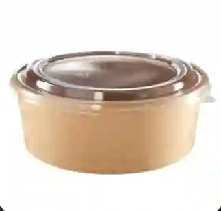Bowl Bambú 1300 Cc Con Tapa X 10 Unds, Contenedor Para Alimentos
