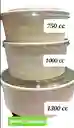 Bowl Bambú 1300 Cc Con Tapa X 10 Unds, Contenedor Para Alimentos