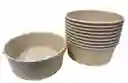 Bowl Bambú 1300 Cc Con Tapa X 10 Unds, Contenedor Para Alimentos