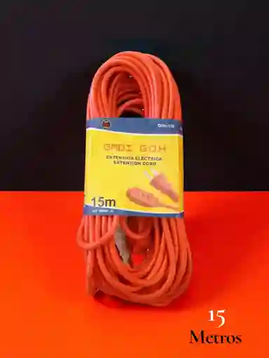Extension Electrica Industrial Y Casa X15 Metros Color Naranja