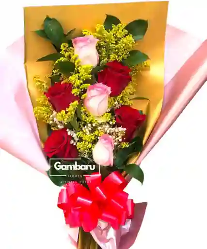 Flores Rosas Rojas Y Rosadas Small