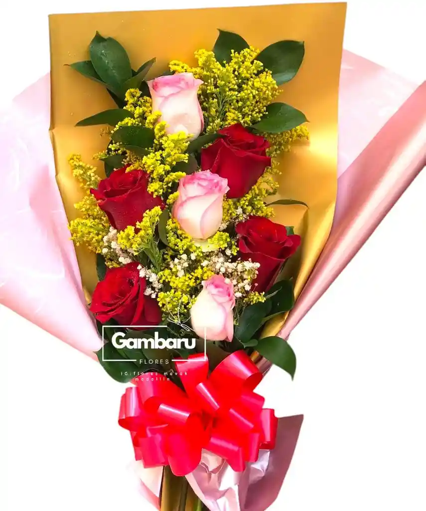 Flores Rosas Rojas Y Rosadas Small