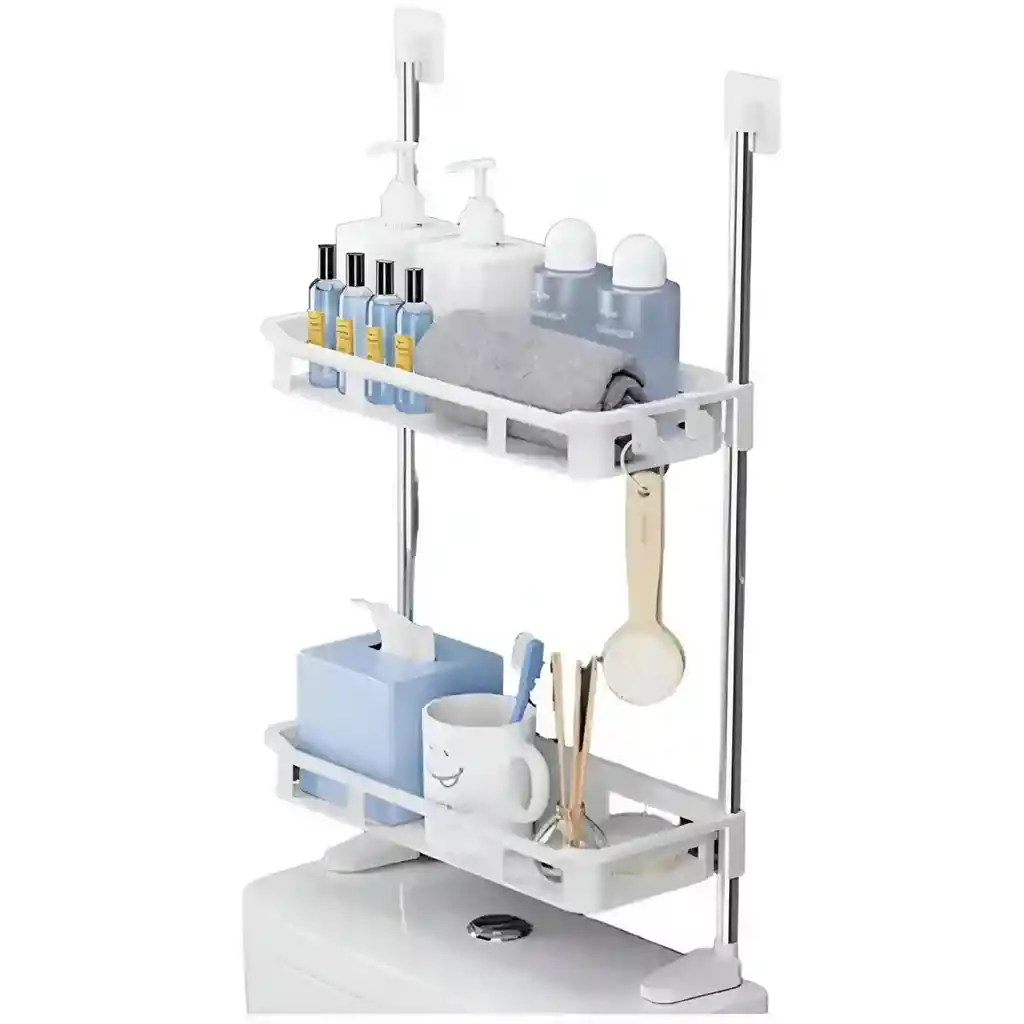 Organizador De Baño Estantería Mueble Dos Niveles Ahorrador