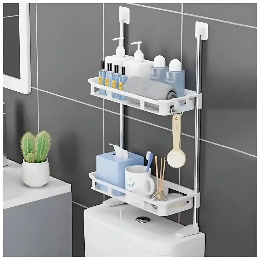 Organizador De Baño Estantería Mueble Dos Niveles Ahorrador