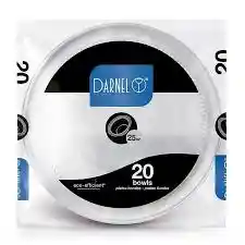 Plato Icopor Hondo 25 Oz Blanco Darnel X 20