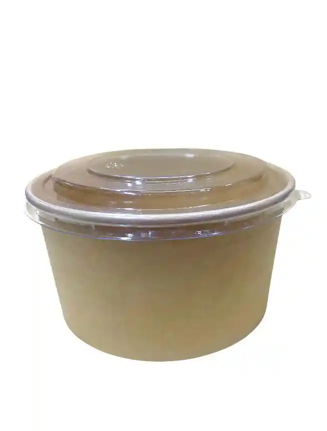 Bowl Bambú 1000 Cc Con Tapa X 10 Unds, Contenedor Para Alimentos