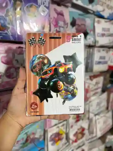 Kit Decorativo De Globos Carro Monster X 5 Unid