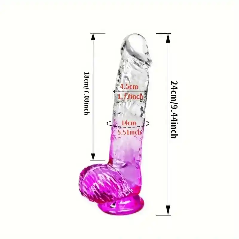 Consolador Realista (dildo) Transparente 20 Cm