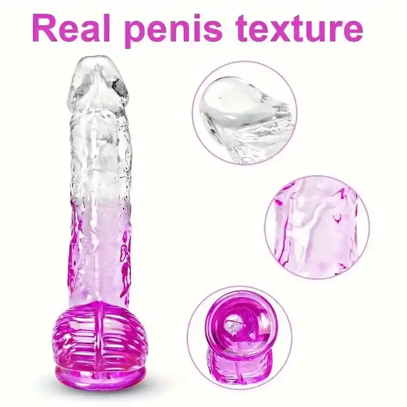 Consolador Realista (dildo) Transparente 20 Cm