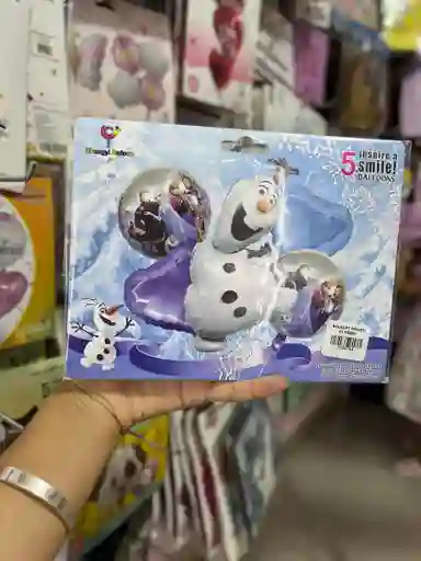 Kit Decorativo De Globos Frozen X 5 Unid