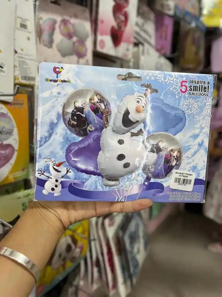 Kit Decorativo De Globos Frozen X 5 Unid